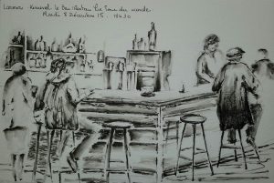 Croquis au Restaurant Le Tour du monde